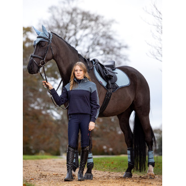 Tapete LeMieux Camurça Close Contact Quadrado Geleira Azul