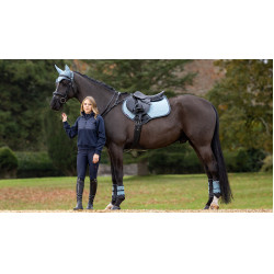 Tapete LeMieux Camurça Close Contact Quadrado Geleira Azul