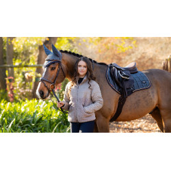 Tapete LeMieux Loire Classic Close Contact Square Petróleo Azul
