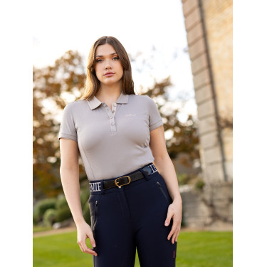 Polo LeMieux Clássico Cinza Azul-marinho