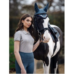 Polo LeMieux Clássico Cinza Azul-marinho