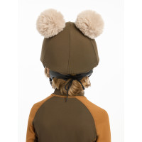 Gorro com dois pompons Mini LeMieux Alpino Castanho
