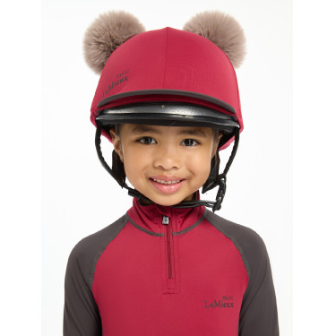 Gorro com dois pompons Mini LeMieux Brasa Bordô Gorro com dois pompons Mini LeMieux Brasa Bordô