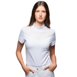 Wettkampfpolo Flags & Cup Isla Kurzarm Branco