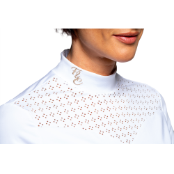 Wettkampfpolo Flags & Cup Isla Kurzarm Branco