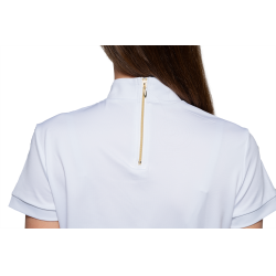 Wettkampfpolo Flags & Cup Isla Kurzarm Branco