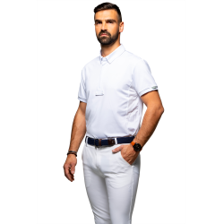 Pólo de competição Flags & Cup menino Wako de mangas curtas Branco