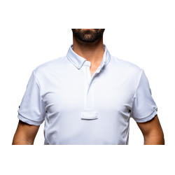 Pólo de competição Flags & Cup menino Wako de mangas curtas Branco