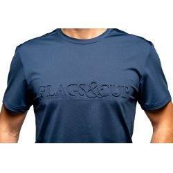 T-shirt Flags & Cup menino Fresco Marinho Azul-marinho