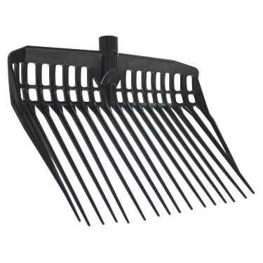 Cabeça de forquilha para aparas EcoFork Kerbl Preto Cabeça de forquilha para aparas EcoFork Kerbl Preto