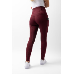 Calça com grip integral para todas as estações Horze Mira Bordô marrom Bord&amp;ocirc;