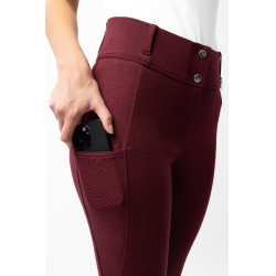 Calça com grip integral para todas as estações Horze Mira Bordô marrom Bord&amp;ocirc;