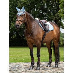 Almofada LeMieux Merino+ Camurça Close Contact Square Geleira Azul Almofada LeMieux Merino+ Camurça Close Contact Square Geleira Azul