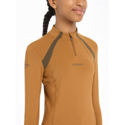 Roupa interior de malha Mia LeMieux Young Rider de mangas compridas Gengibre Castanho Roupa interior de malha Mia LeMieux Young Rider de mangas compridas Gengibre Castanho