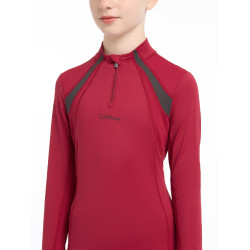 Roupa interior de malha Mia LeMieux Young Rider de mangas compridas Brasa Bordô Roupa interior de malha Mia LeMieux Young Rider de mangas compridas Brasa Bordô