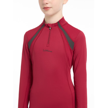Roupa interior de malha Mia LeMieux Young Rider de mangas compridas Brasa Bordô Roupa interior de malha Mia LeMieux Young Rider de mangas compridas Brasa Bordô