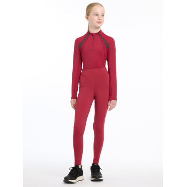 Roupa interior de malha Mia LeMieux Young Rider de mangas compridas Brasa Bordô Roupa interior de malha Mia LeMieux Young Rider de mangas compridas Brasa Bordô