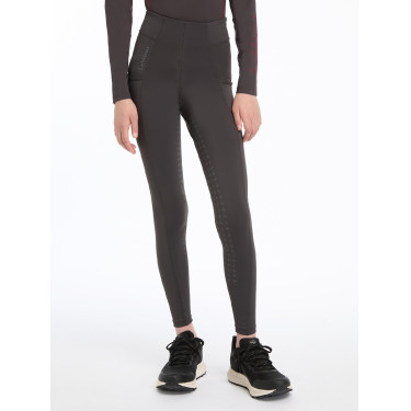 Legging LeMieux Orla Jovem Cavaleiro Cinza Bord&amp;ocirc;