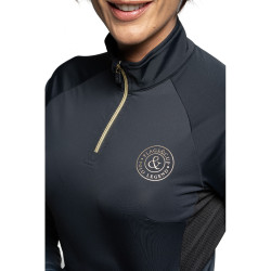 Polo técnico Flags & Cup respirável feminino Isorteq Preto