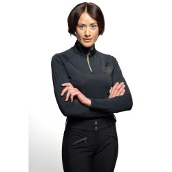 Polo técnico Flags & Cup respirável feminino Isorteq Preto