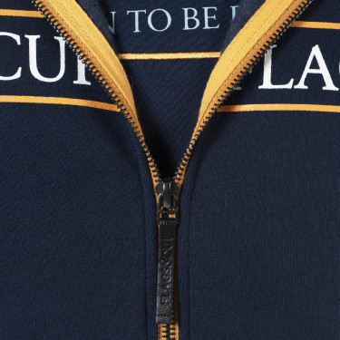 Suéter com zíper Flags & Cup masculino Perico Marinho Azul-marinho