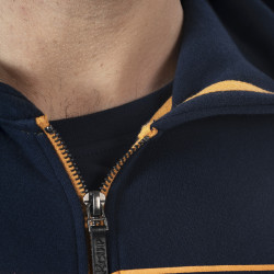 Suéter com zíper Flags & Cup masculino Perico Marinho Azul-marinho