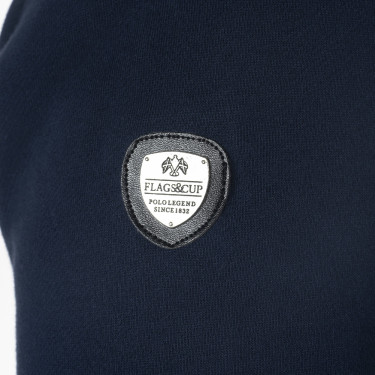 Suéter com zíper Flags & Cup masculino Perico Marinho Azul-marinho