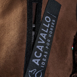 Amortecedor Piuma-FS WFS-FS com bolsas em camurça e elevador frontal Acavallo Castanho / castanho Amortecedor Piuma-FS WFS-FS com bolsas em camurça e elevador frontal Acavallo Castanho / castanho