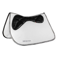 Almofada de sela JS CW-3DS em espuma de memória 3D spacer com aderência em gel Acavallo Branco Almofada de sela JS CW-3DS em espuma de memória 3D spacer com aderência em gel Acavallo Branco