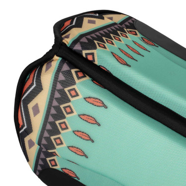 Sela de equitação TTech Barrel novo design Burioni Verde índigo Multicolor