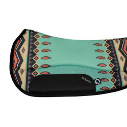 Sela de equitação TTech Barrel novo design Burioni Verde índigo Multicolor
