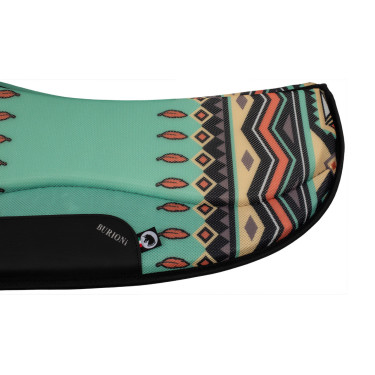 Sela de equitação TTech Barrel novo design Burioni Verde índigo Multicolor
