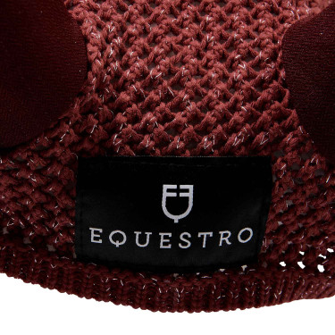 Touca anti-moscas de algodão com tecido Cordura e lantejoulas Equestro Touca anti-moscas de algodão com tecido Cordura e lantejoulas Equestro