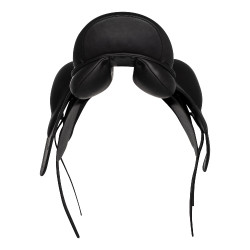 Sela de adestramento em couro forrado Equestro Preto