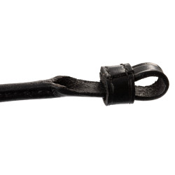 Correia de beiço em couro enrolado Equestro Preto