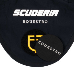 Protetor de ouvidos Scuderia Equestro em tecido técnico com fecho de Velcro Preto