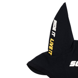 Protetor de ouvidos Scuderia Equestro em tecido técnico com fecho de Velcro Preto