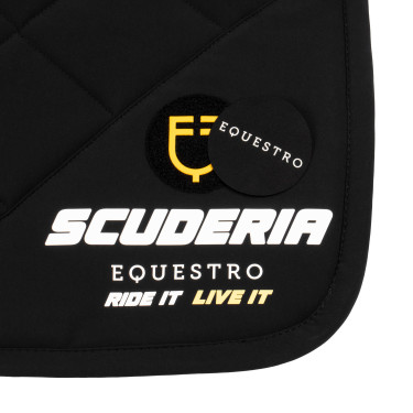 Almofada de sela de salto Scuderia Equestro em tecido técnico Equestro Preto