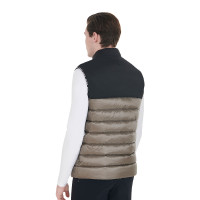 Colete masculino em dois materiais com patch de silicone Equestro Preto / nogueira Colete masculino em dois materiais com patch de silicone Equestro Preto / nogueira