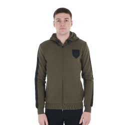 Moletom com capuz masculino com interior de lã Equestro