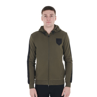 Moletom com capuz masculino com interior de lã Equestro