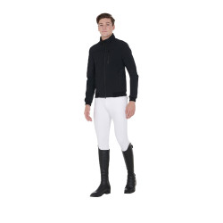 Casaco masculino em tecido técnico com capuz removível Equestro Preto