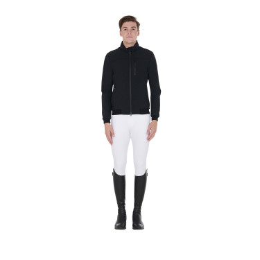 Casaco masculino em tecido técnico com capuz removível Equestro Casaco masculino em tecido técnico com capuz removível Equestro