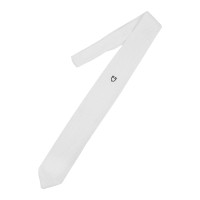 Gravata para homem com logotipo Equestro Branco Gravata para homem com logotipo Equestro Branco