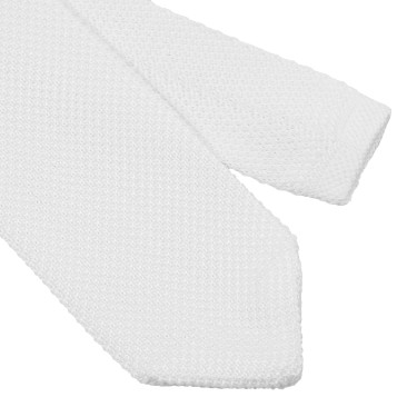 Gravata para homem com logotipo Equestro Branco