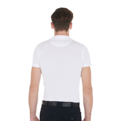 Camiseta masculina corte ajustado estampa equestre Equestro Branco
