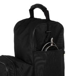 Saco para botas e capacete com logotipo bordado Equestro Preto