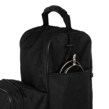 Saco para botas e capacete com logotipo bordado Equestro Preto