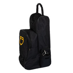 Bolsa para botas e capacete com dois fechos de correr Equestro Preto