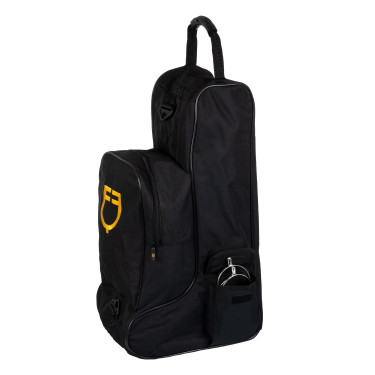 Bolsa para botas e capacete com dois fechos de correr Equestro Preto